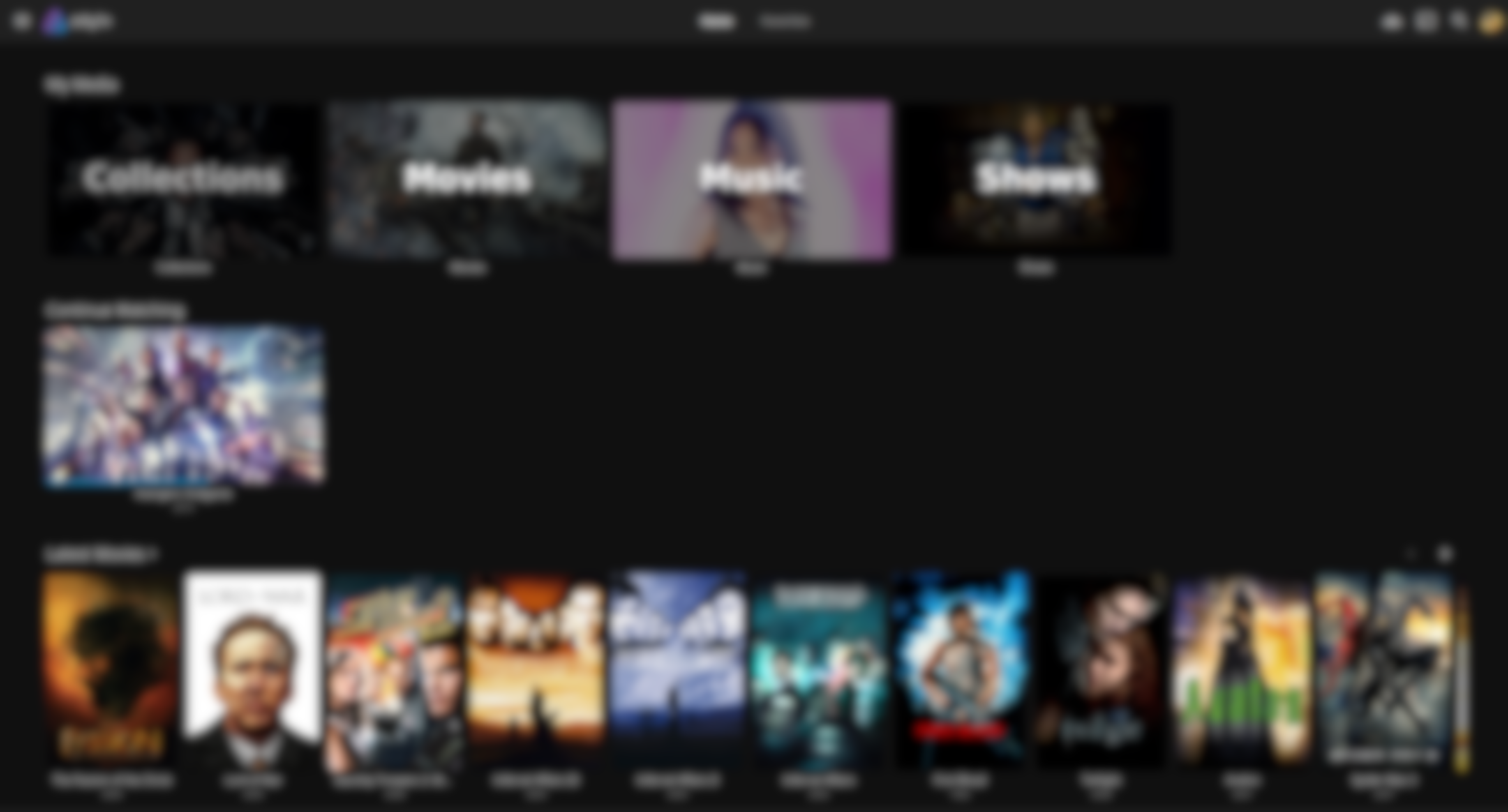 Jellyfin screenshot blurred